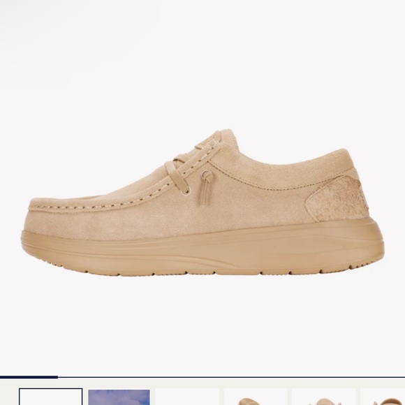 Tan Suede Loafers with Moccasin Stitching- WOMEN’s Hey Dude’s - Picture 4 of 5